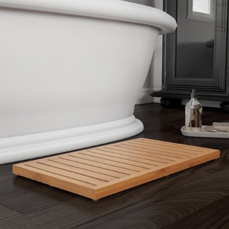 Hastings Home Bamboo Non-Slip Open Slatted Bathmat
